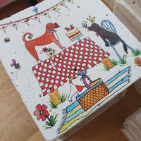 'Doggie Picnic' Stone Coaster