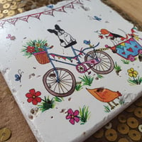 Image 2 of 'Bicycle Ride' Stone Coaster