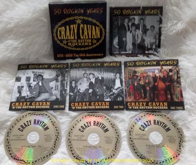 "50 ROCKIN' YEARS"  3 CD BOX SET -  CRAZY CAVAN 'N' THE RHYTHM ROCKERS CRCD17