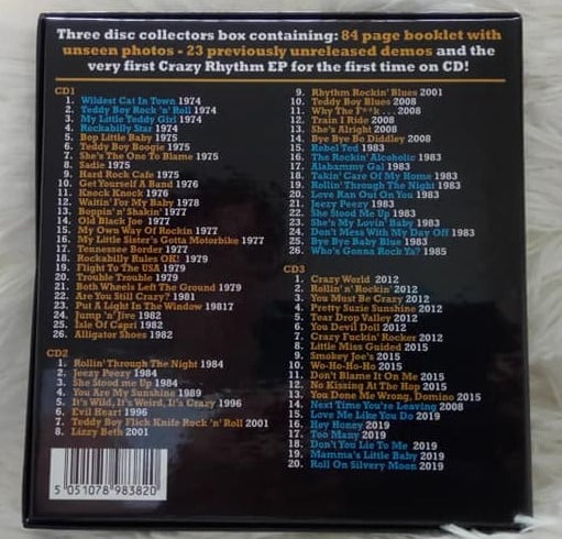 "50 ROCKIN' YEARS"  3 CD BOX SET -  CRAZY CAVAN 'N' THE RHYTHM ROCKERS CRCD17