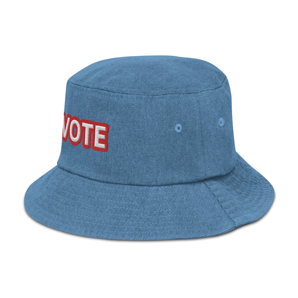 Image of VOTE Denim bucket hat