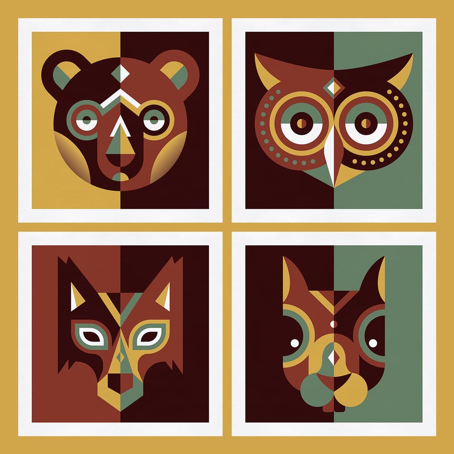 Image of Wood animals - Complete series