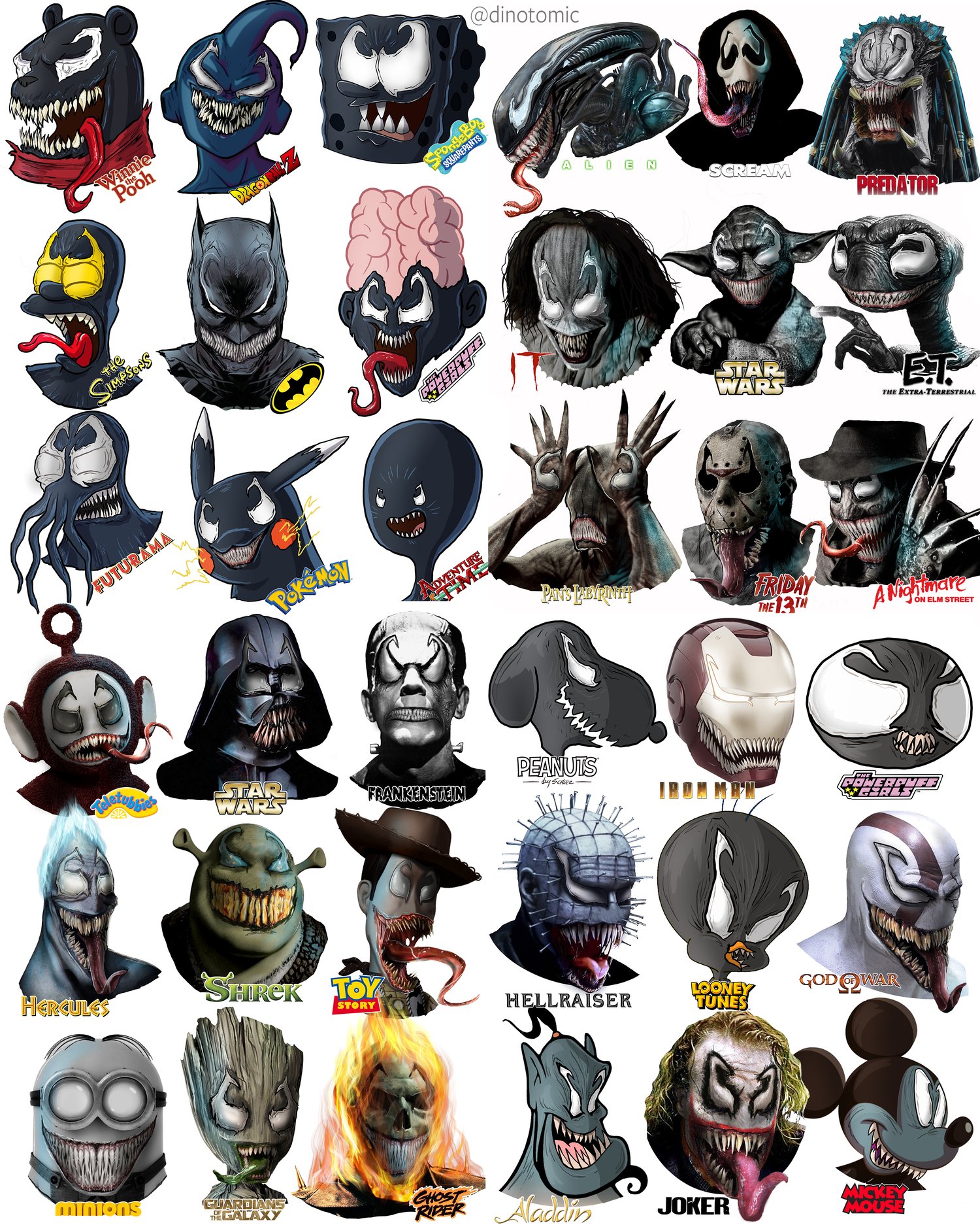 Image of #284 36 Venom characthers!