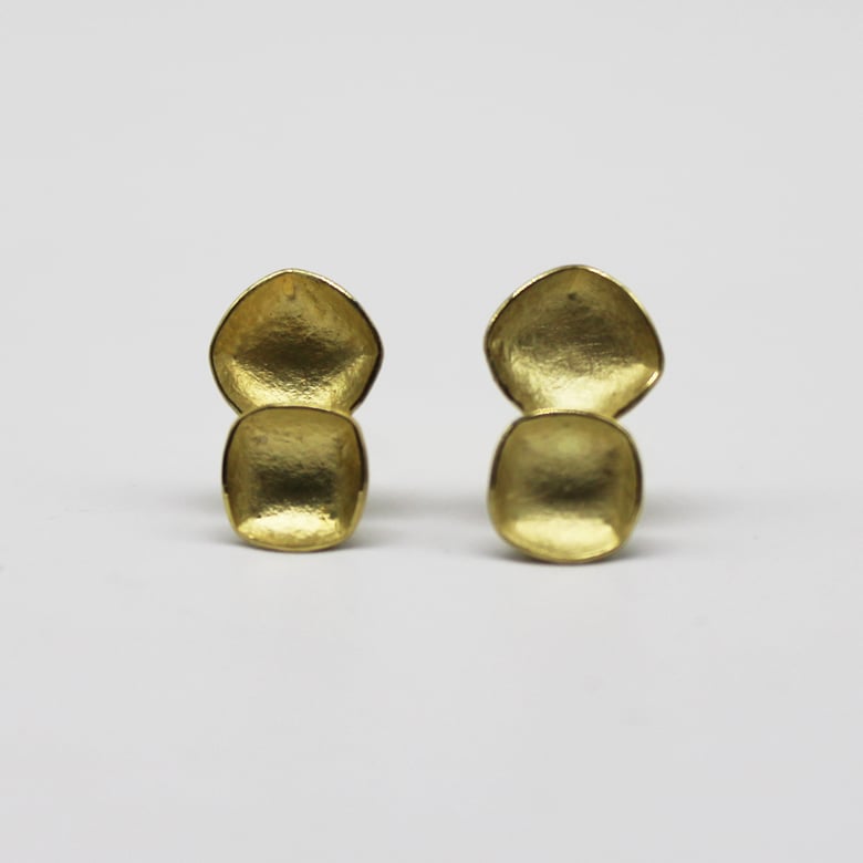 Image of double faceted earrings