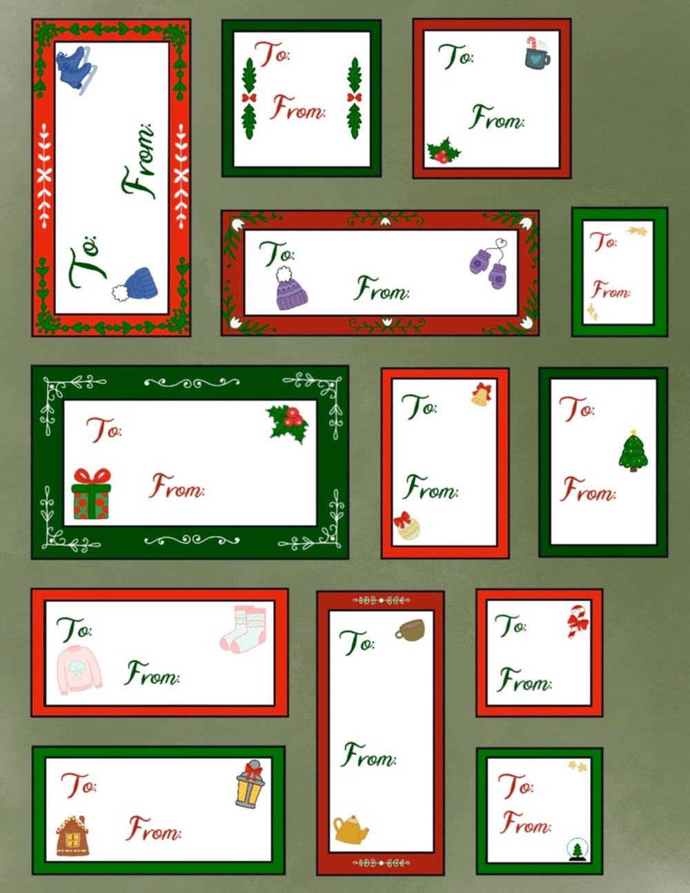 Image of Christmas Gift tag stickers