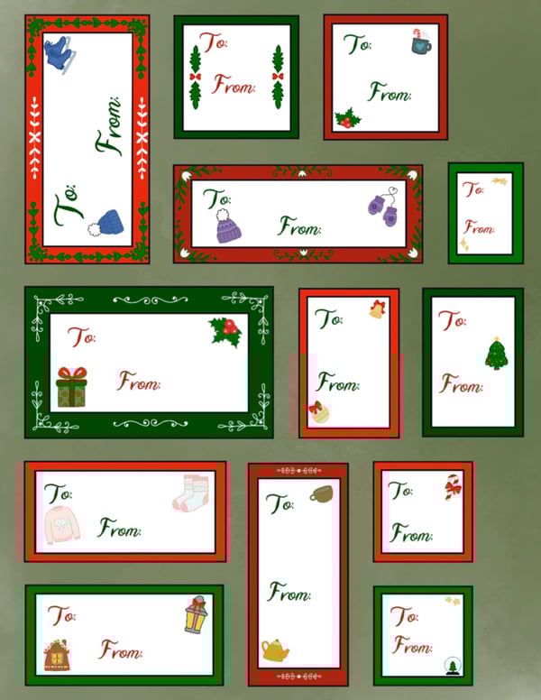 Image of Christmas Gift tag stickers
