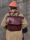 BsD Backpack Burgundy, Tan & Green