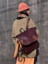 BsD Backpack Burgundy, Tan & Green