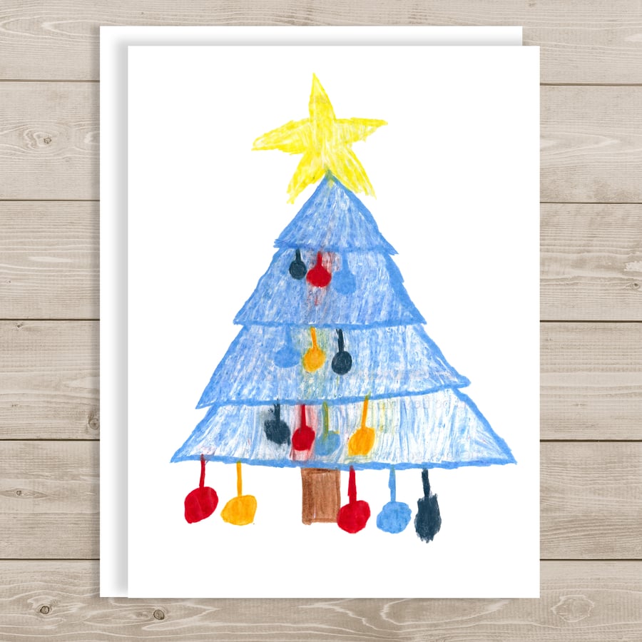Image of Blue Christmas Tree - Holiday Spirit