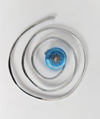 Aqua Blue Glass Sweater Swirl