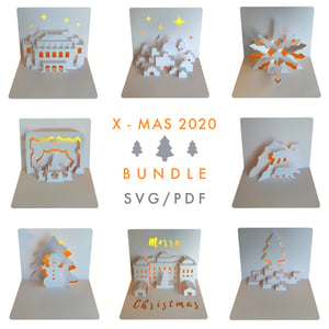 Image of X-MAS Template Bundle 2020 - PDF / SVG digital files