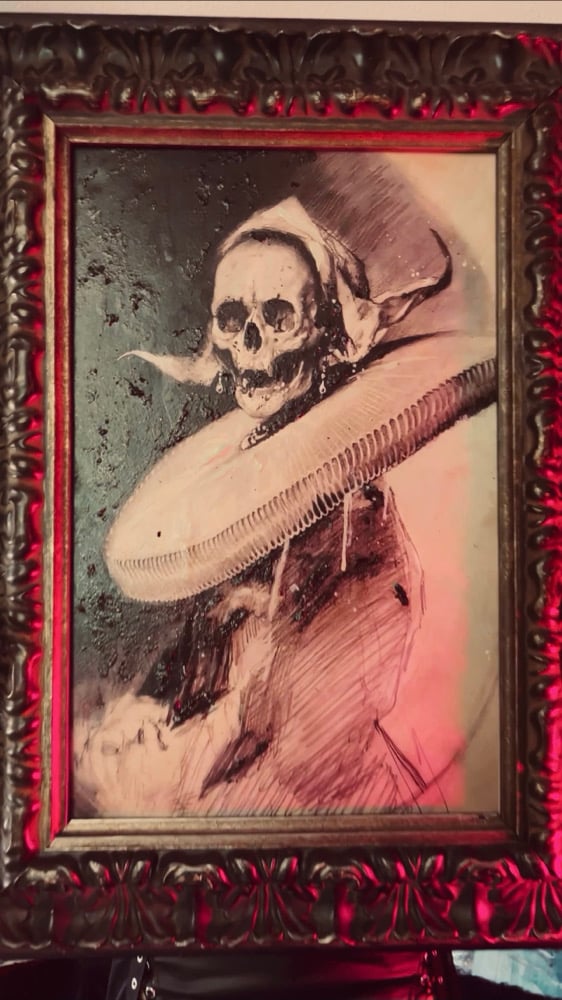 Image of ‘ELEGY IN SILK AND BONE’ [ Unique Print - { 1/1 } ] Hand Embellished Museum Archival Print 