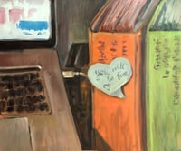 Image 1 of Note to Self, still life oil painting