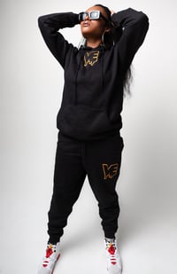 Image 3 of Black Unisex “In The Middle” Drip Patch Sweatsuit 