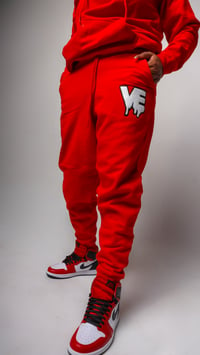 Image 4 of Red Unisex “In The Middle” Drip Patch Sweatsuit 