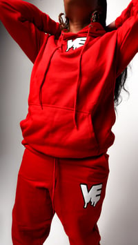 Image 3 of Red Unisex “In The Middle” Drip Patch Sweatsuit 