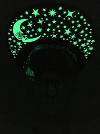 Image 5 of Cats Down Under the Stars Glow in the dark Snapback Hat (Orange Pink Purple)