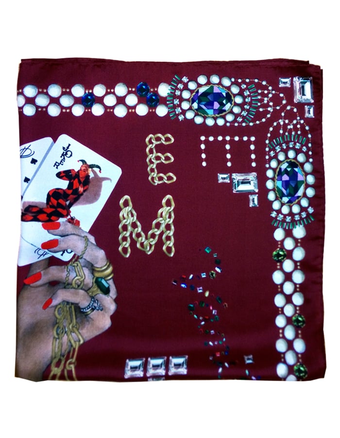 Image of Très Brillante / Bordeaux Silk Scarf