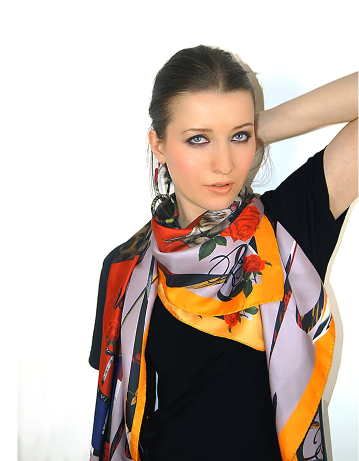 Image of Bengal Malicieuse Silk Scarf / Red