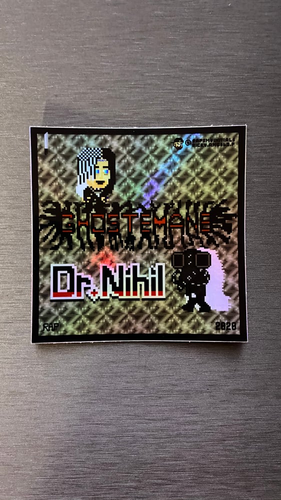 Image of Ghostemane / Dr. Nihil Retro Gaming (Limited Edition) Holographic/Chromatic Sticker
