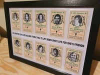 Image 4 of Framed 1981 Hunger Strike Memorial Cards.