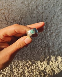 Image 2 of Chunky Silver n Turquoise Ring 