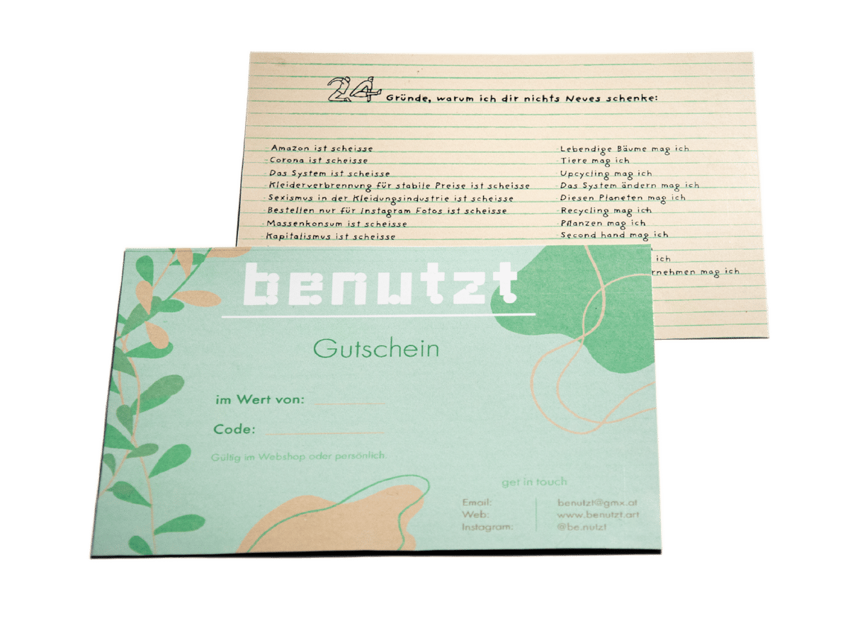 Image of benutzt gift card