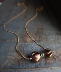 Image 2 of Tiny Bow Necklace (Bronze)