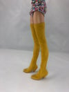 Mustard Suede Thigh High Boots: Minifee