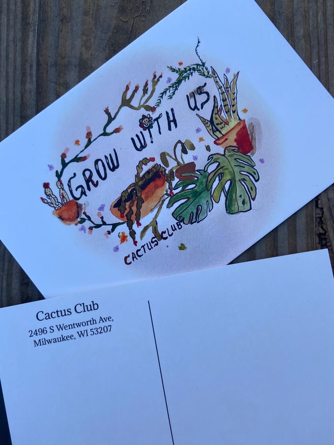 Image of Cactus Club 'Grow With Us' Postcard