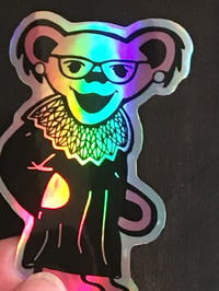 Image 3 of Rainbow Ruth RBG Hologram Stickers