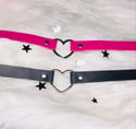 Leather Heart Choker