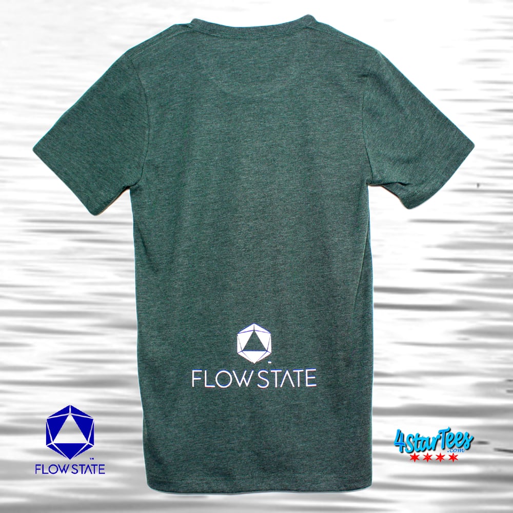 Image of FLOW STATE Reflective Athleisure Tee - Heather Forest Green