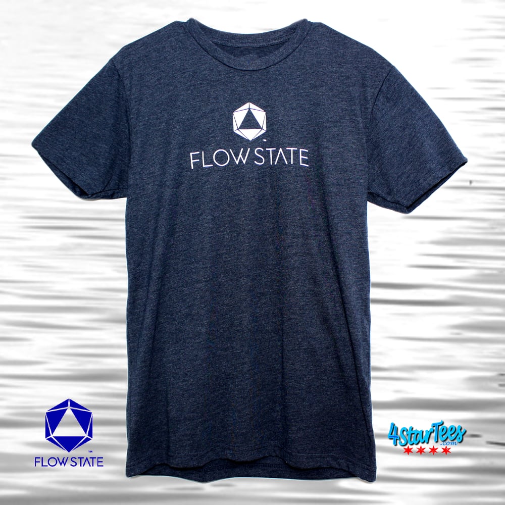 Image of FLOW STATE Reflective Athleisure Tee - Heather Navy