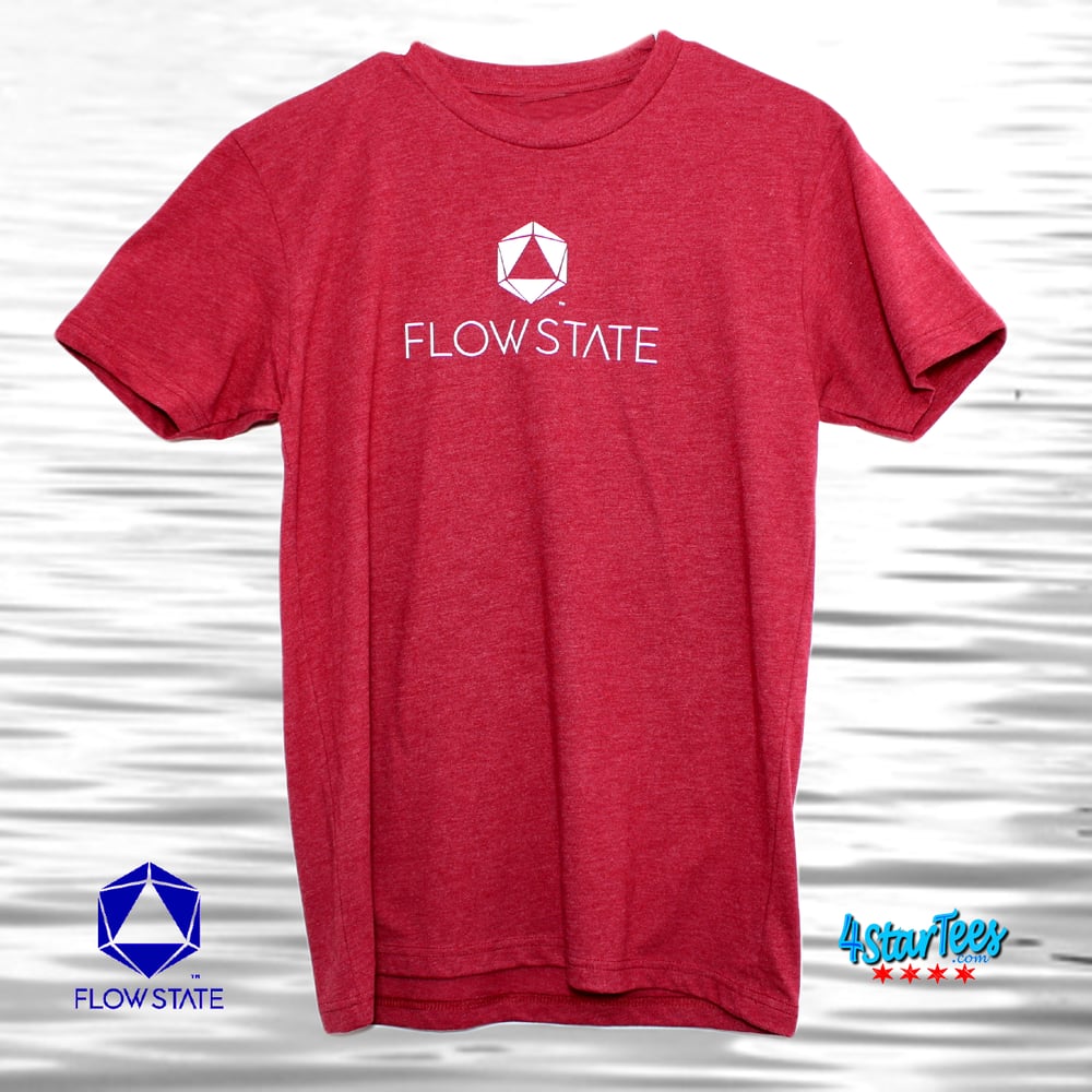 Image of FLOW STATE Reflective Athleisure Tee - Heather Cardinal