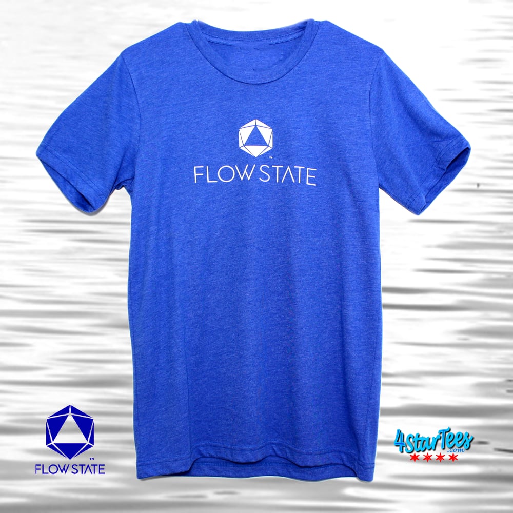 Image of FLOW STATE Reflective Athleisure Tee - Heather Royal Blue