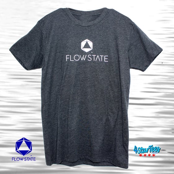Image of FLOW STATE Reflective Athleisure Tee - Heather Charcoal