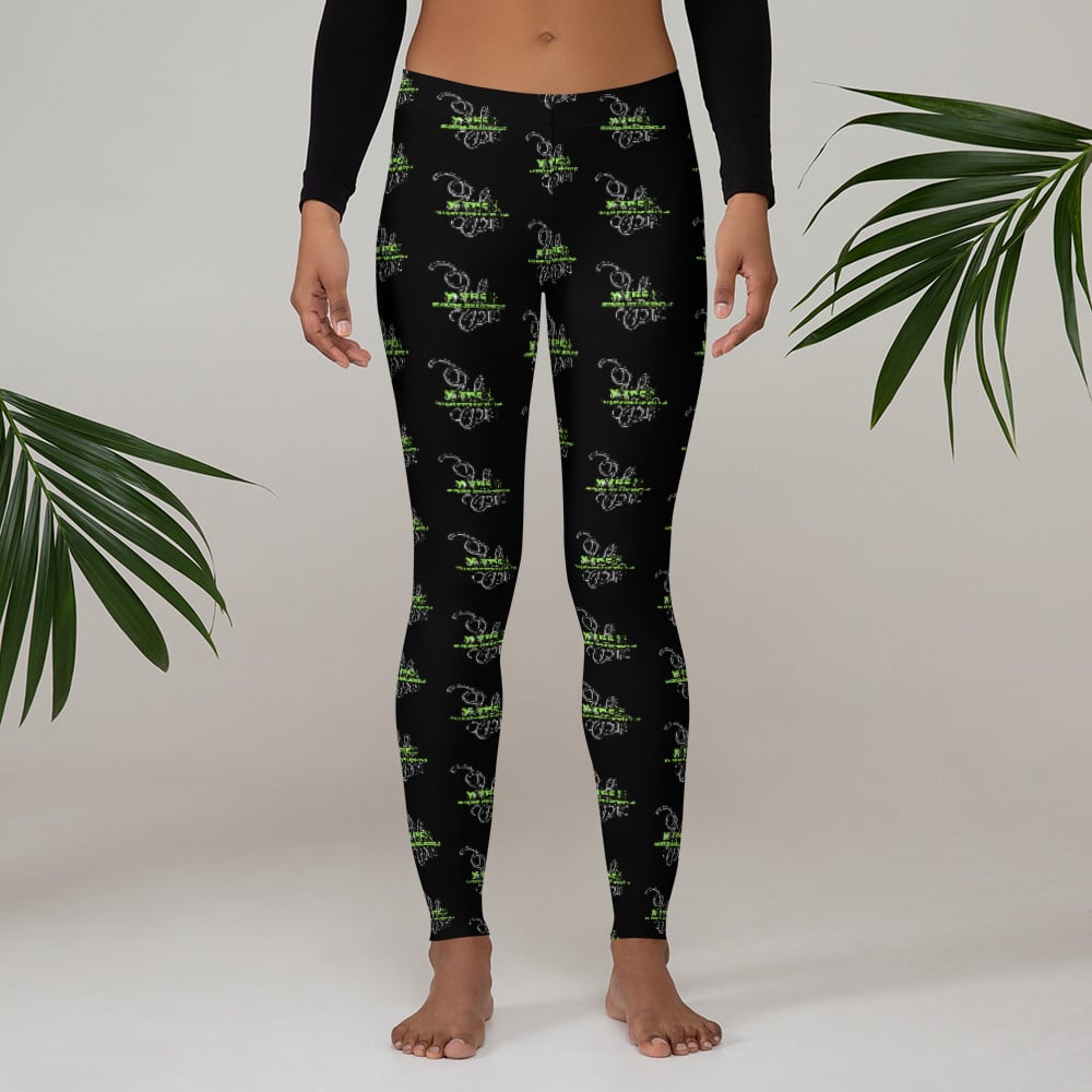 Image of YStress Exclusive Lime Green and Black Womens Leggings