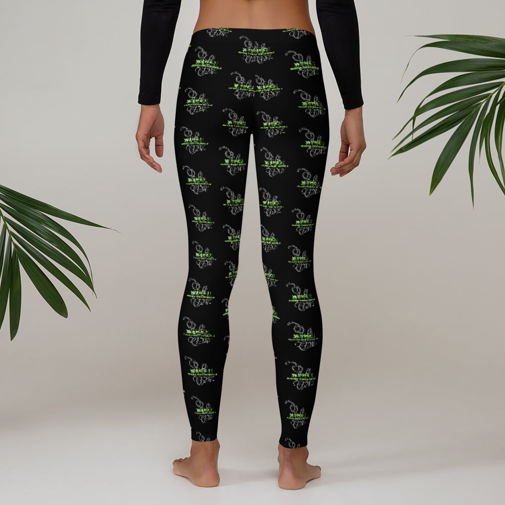 Image of YStress Exclusive Lime Green and Black Womens Leggings