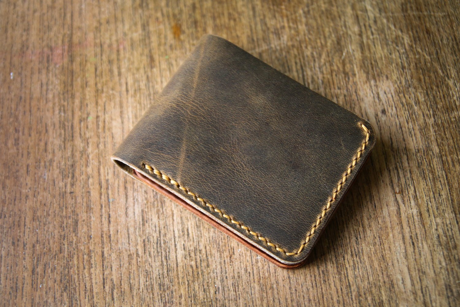 Image of Traditional Bifold in Brown Crazyhorse