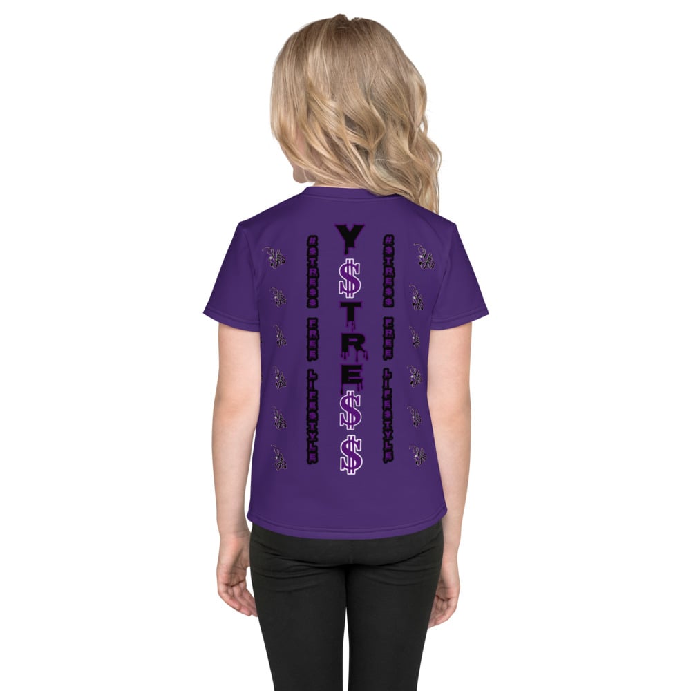 Image of YStress Exclusive Purple and Black Kids T-Shirt (boys and girls)