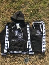 Black/White TS Hoodie Jogger Set (UNISEX)