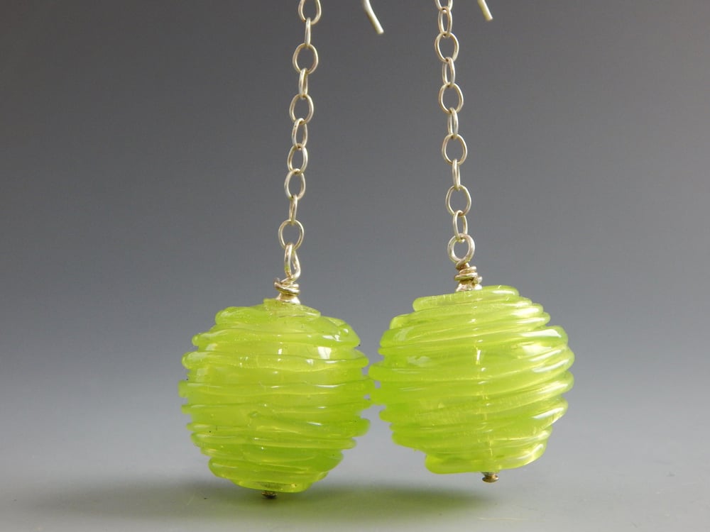 Image of Artisan Glass • Chartreuse Dangles