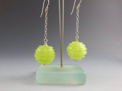 Image of Artisan Glass • Chartreuse Dangles