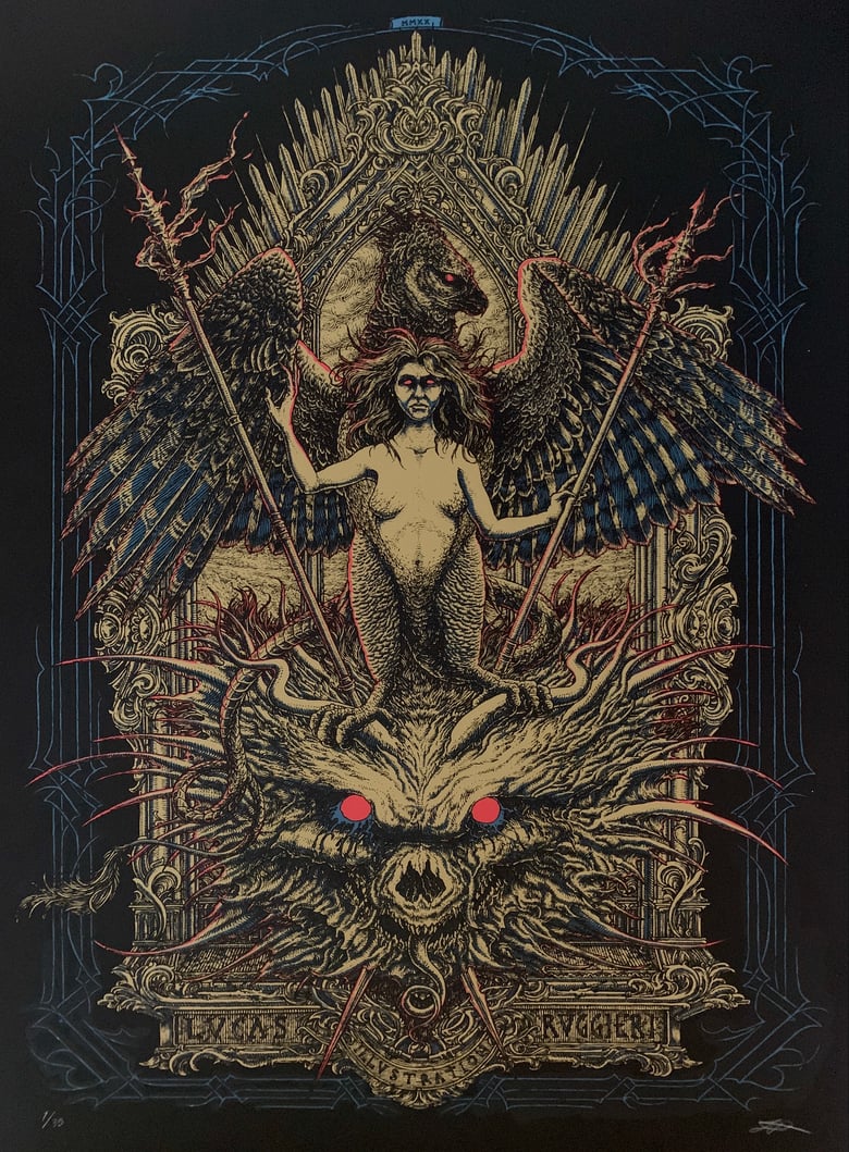 Image of “THE HARPY” screen print 