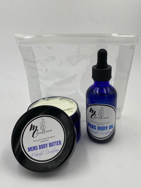 Bundle Set: Men's Midnight Deception Body Butter and Oil