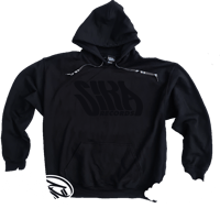 Image 3 of SIKA Records Black hooded sweater with White/Black/Pink print + camo draw string