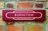 'Burnstow' Railway Sign 