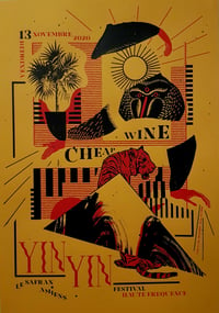 Image 2 of YIN YIN / CHEAP WINE (gigposter Amiens) 2020