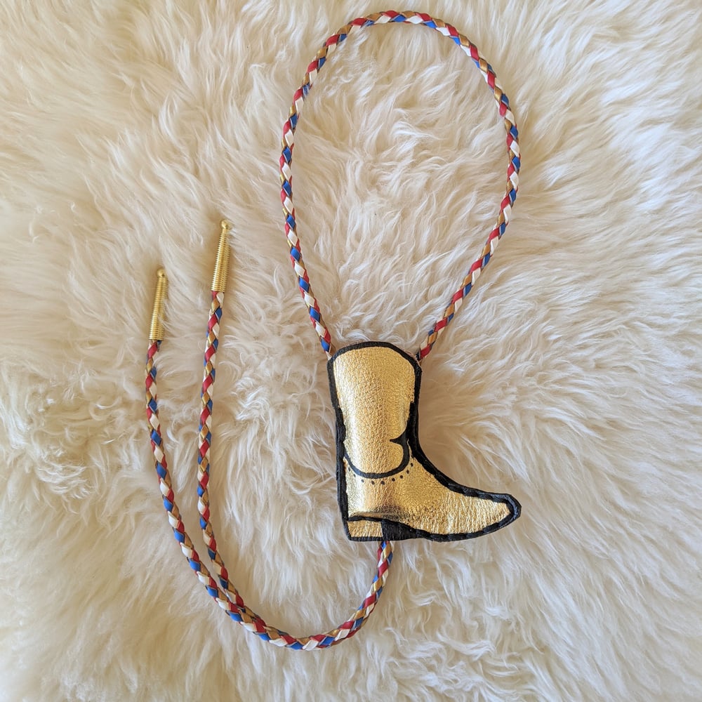 Image of Fire Boot Bolo Tie